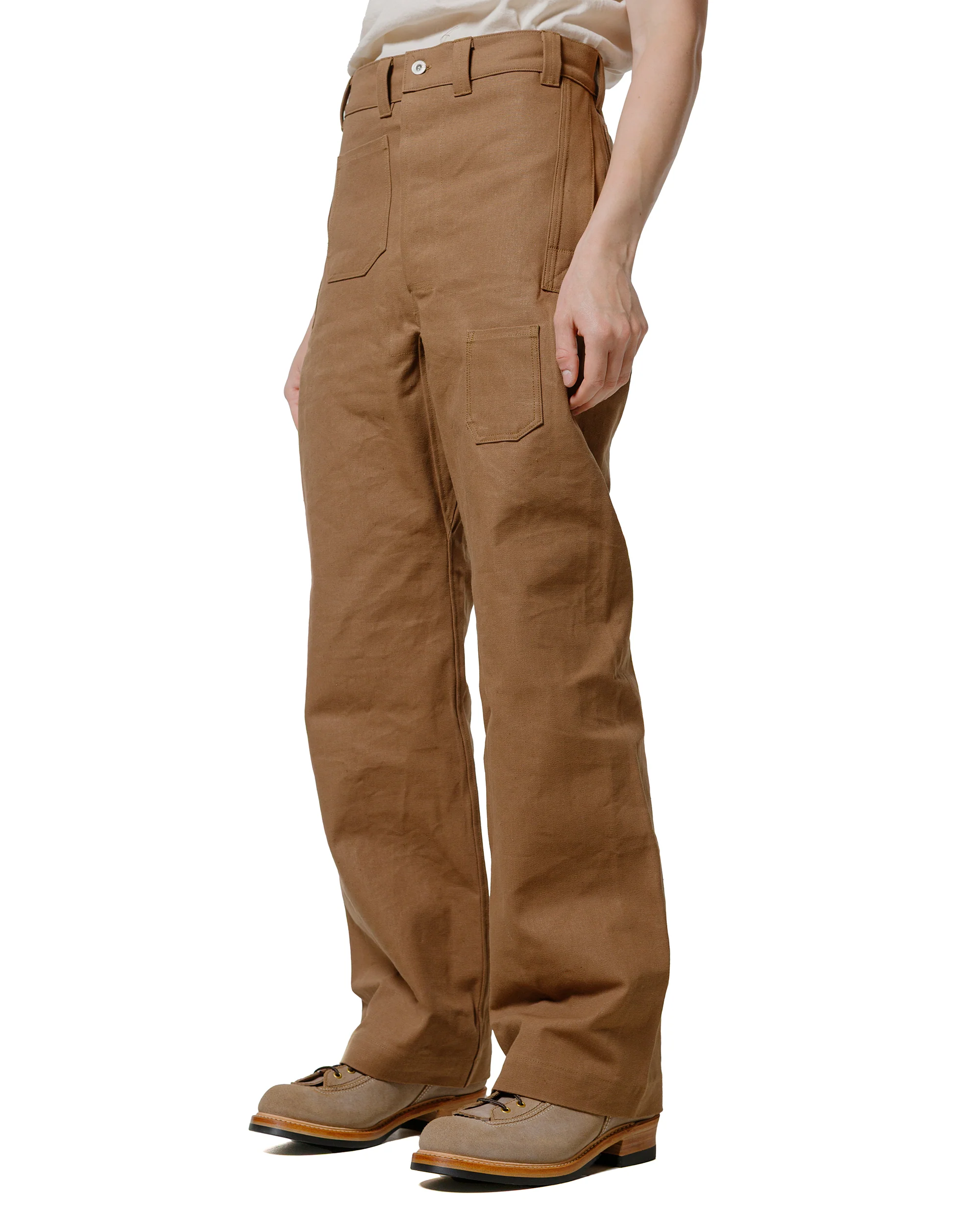 Warehouse Lot. JG-01 1910s Netmaker's Trousers Duck Brown - Image 2