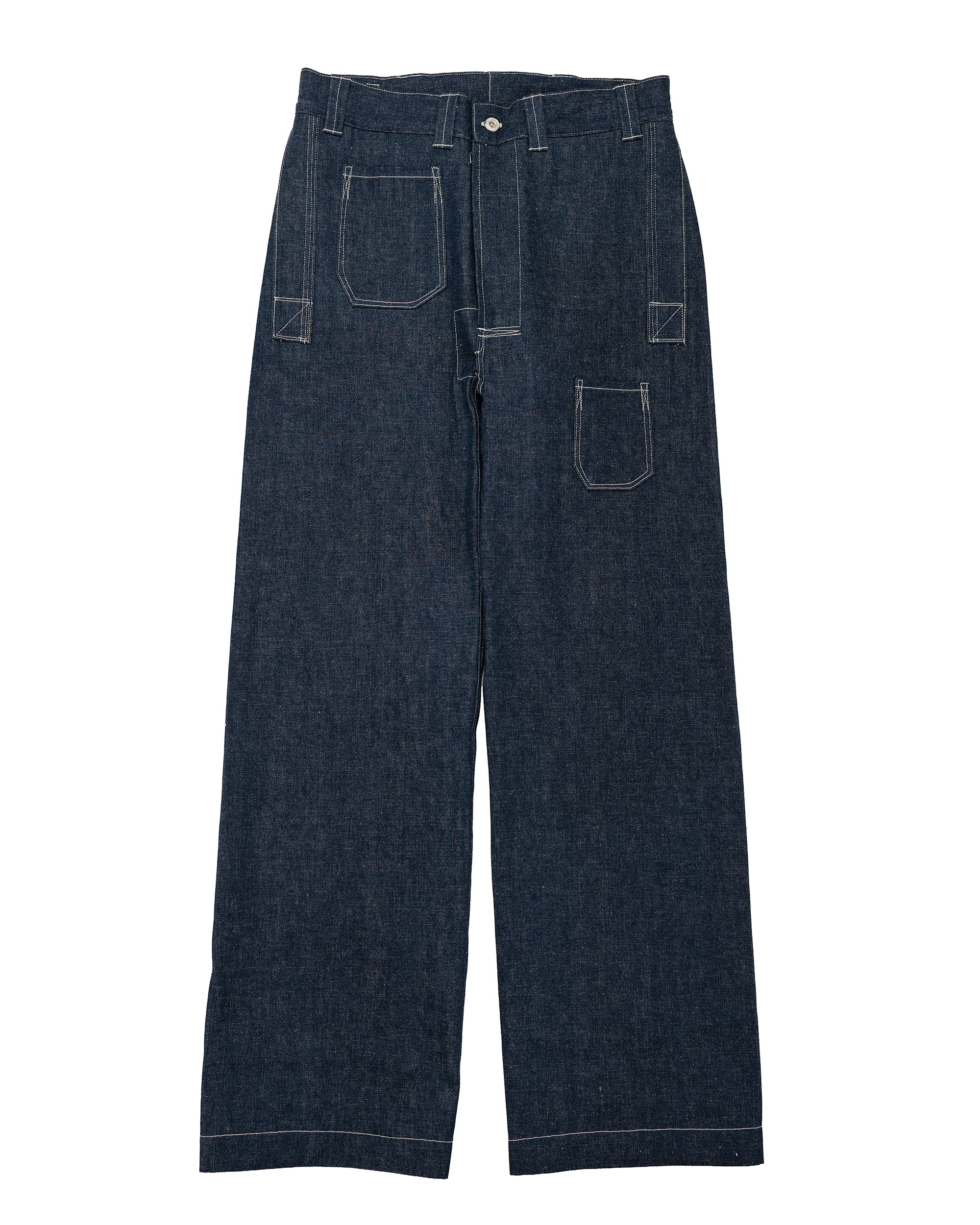 Warehouse Lot. JG-01S 1910s Netmaker's Trousers Indigo Denim Original