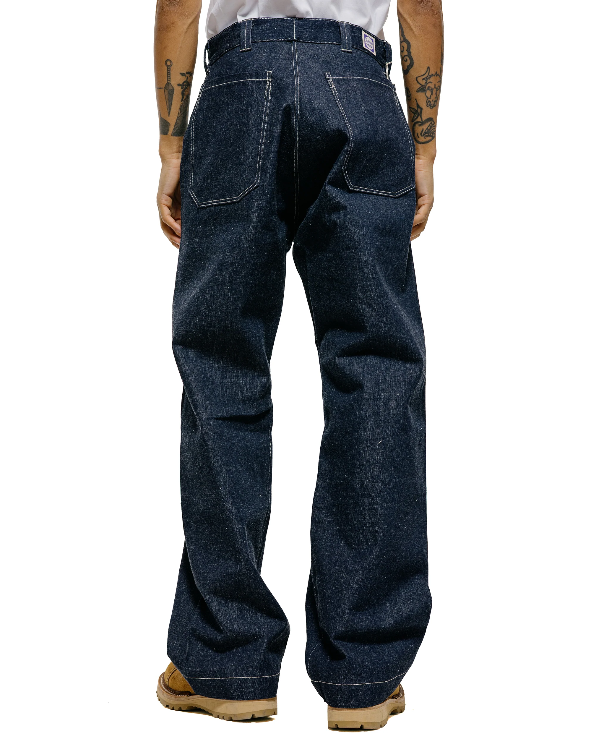 Warehouse Lot. JG-01S 1910s Netmaker's Trousers Indigo Denim Original - Image 3