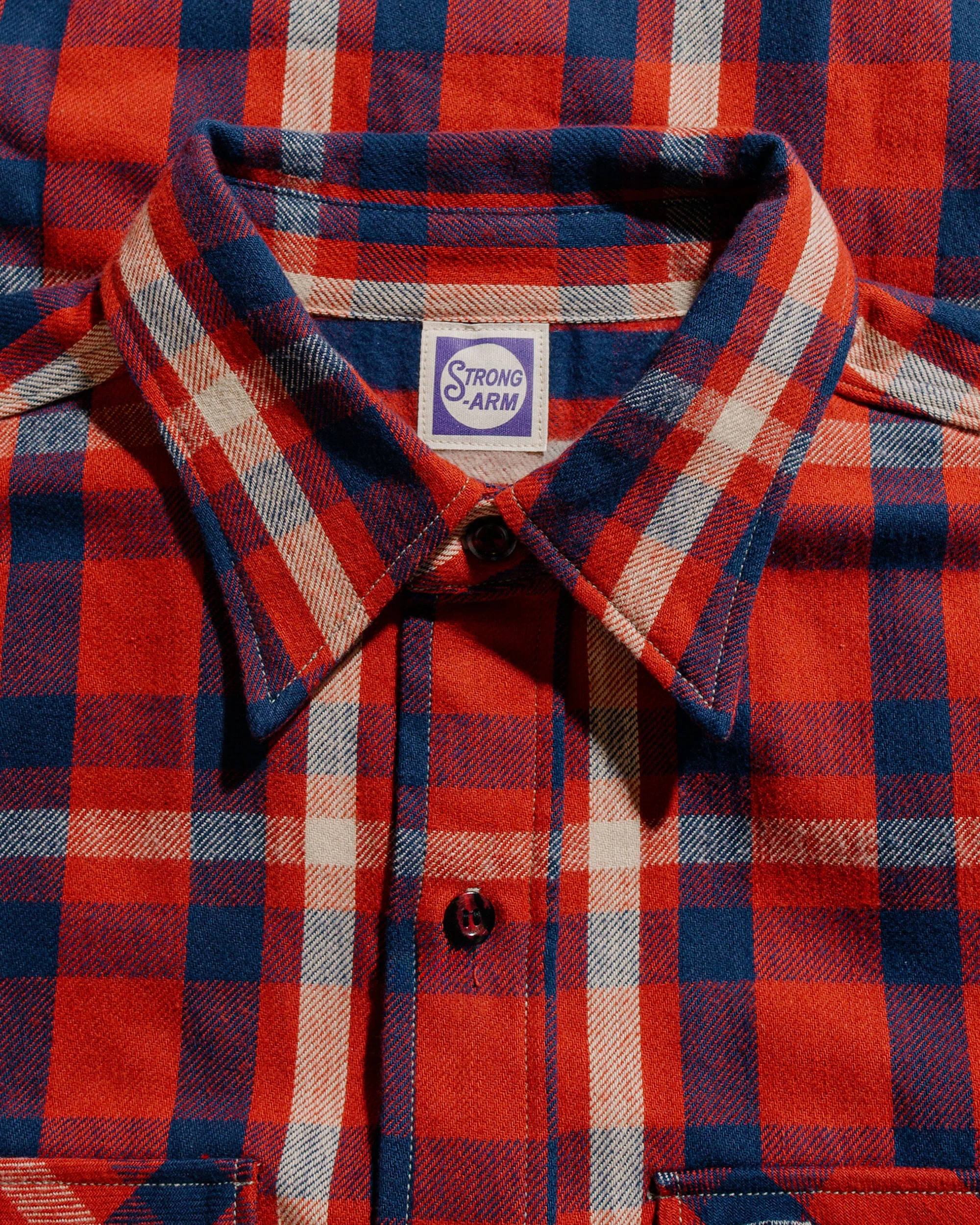 Warehouse Lot. JG-06-2 The Ancient Flannel (The Rounded Pockets) B Pattern Red/Navy - Image 5