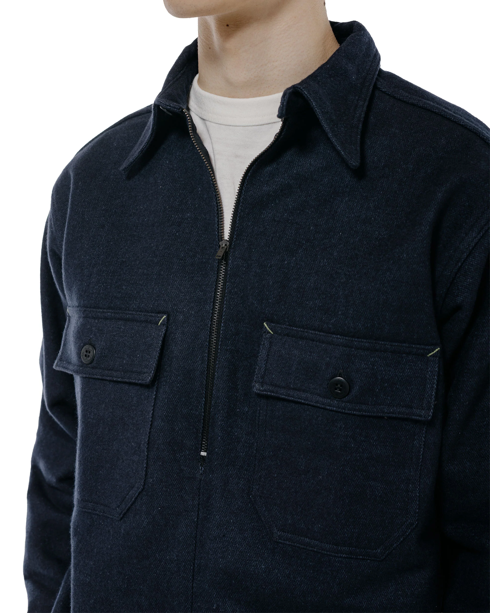 Warehouse Lot. JG-39 C.P.O. Half-Zip Shirt Navy - Image 3