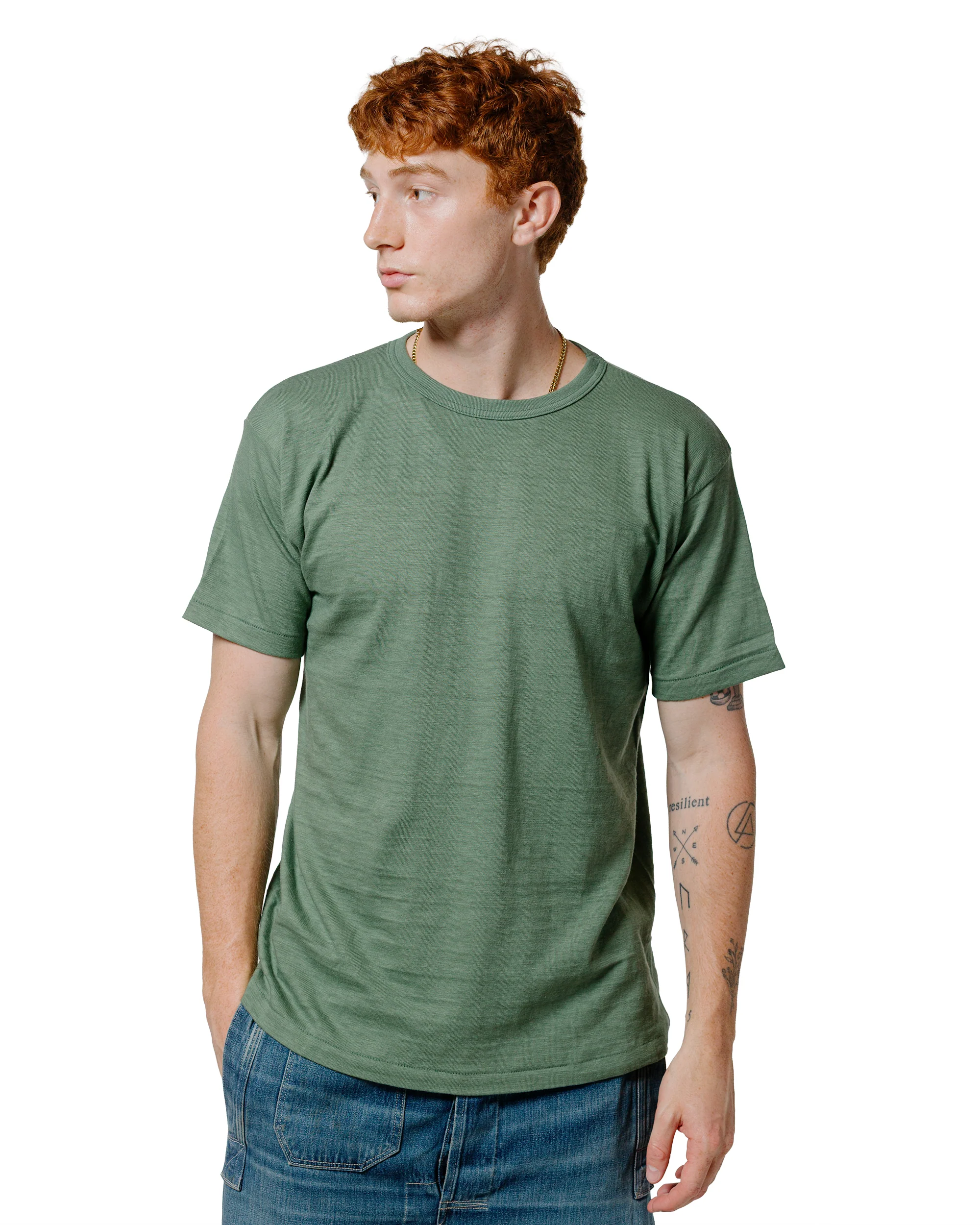 Warehouse Lot. JG-CS06 Standard T-Shirt MC Green - Image 2