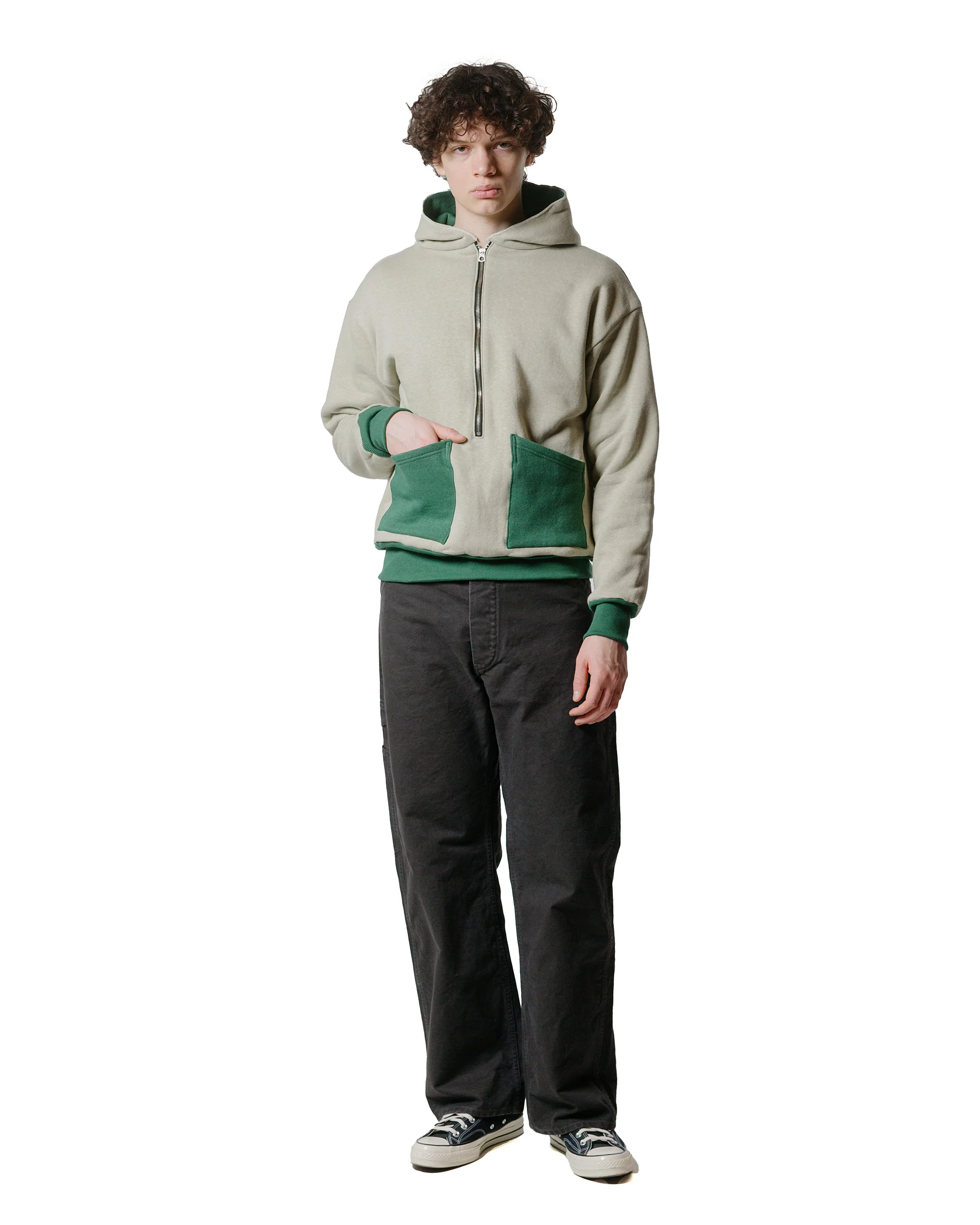 Warehouse Lot. JG-CS11 The Olympic Champion Sweat Parka Beige/Green - Image 4