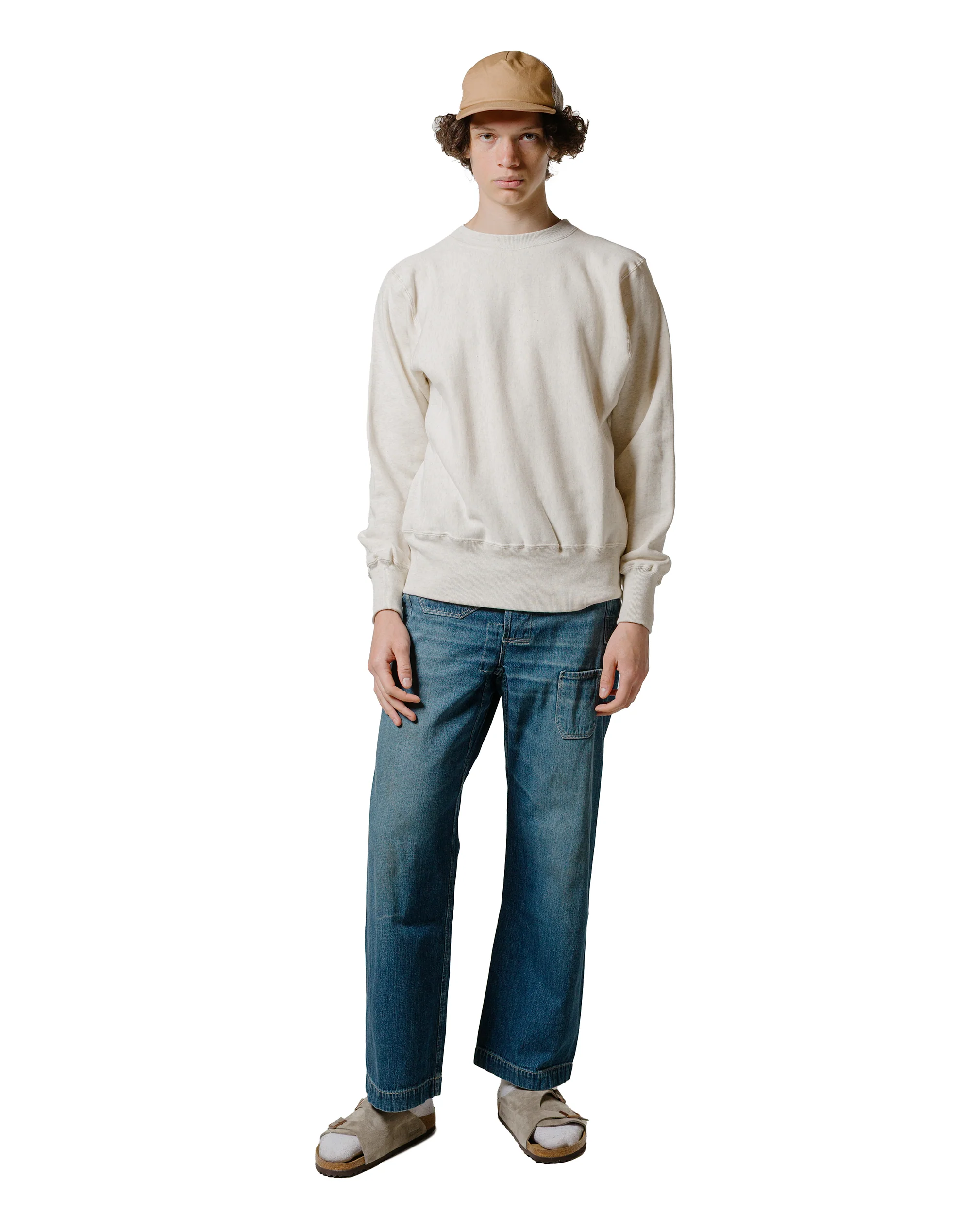Warehouse Lot. JG-CS18 RW Crewneck No Print Ash - Image 4