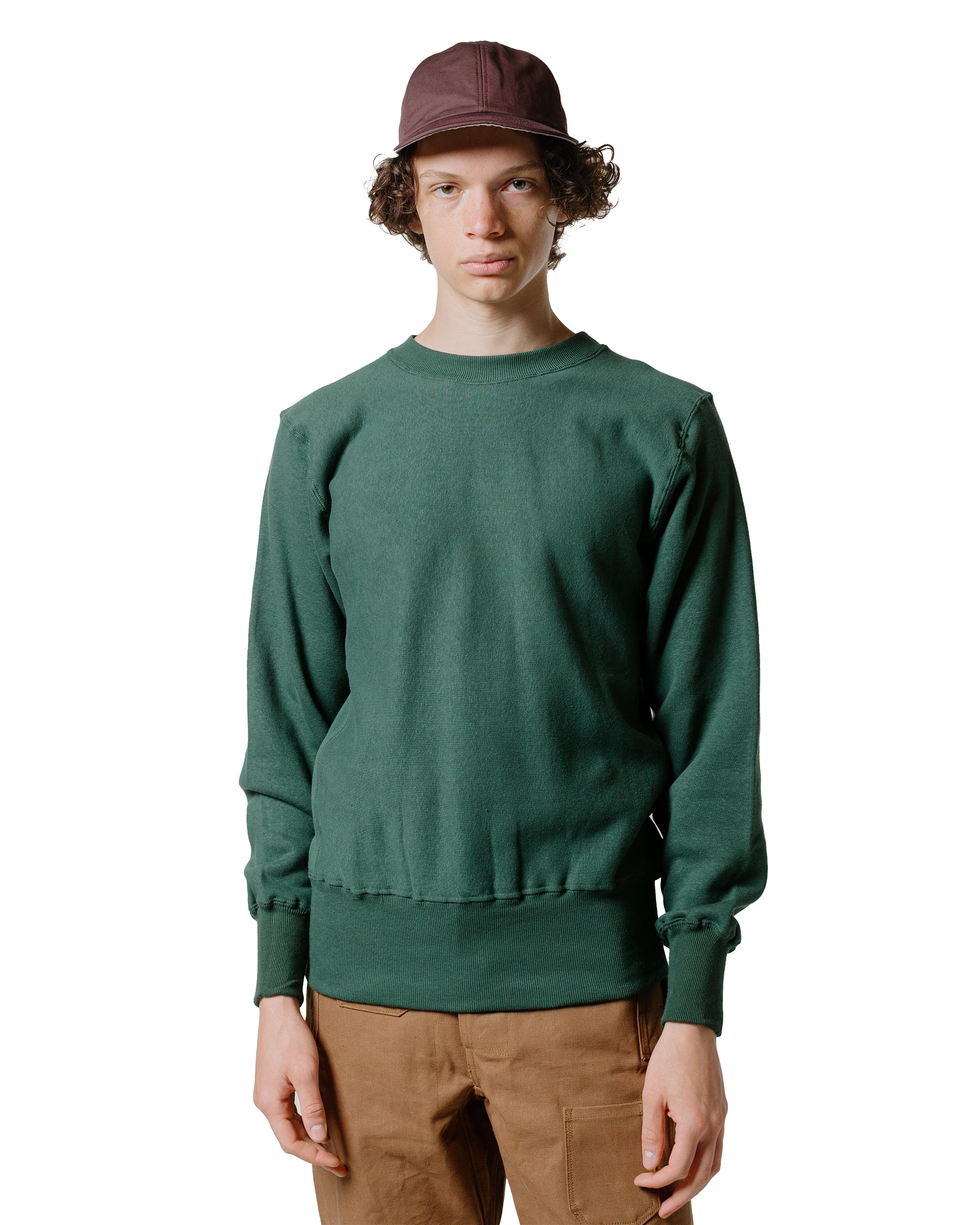 Warehouse Lot. JG-CS18 RW Crewneck No Print Dark Green - Image 2