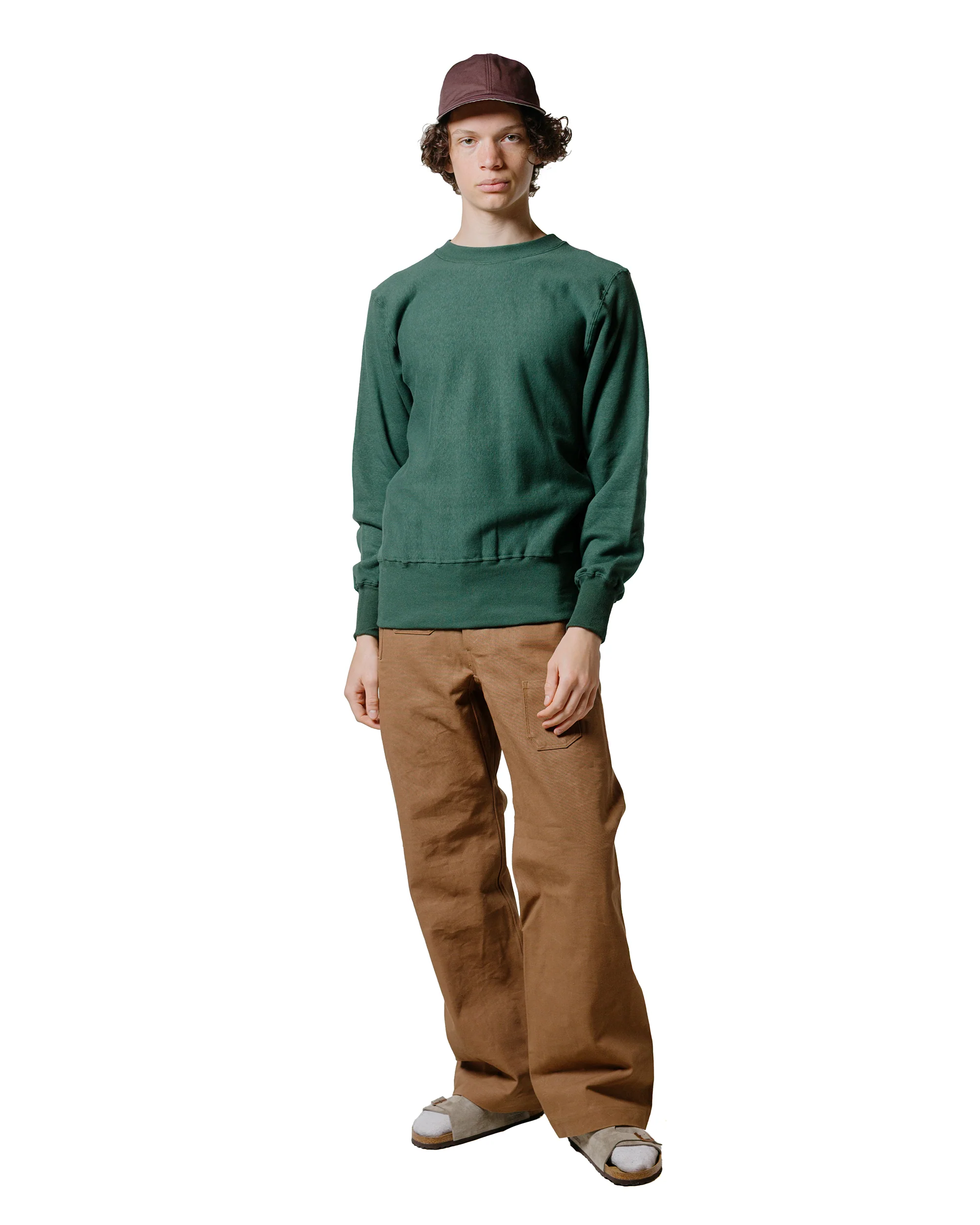 Warehouse Lot. JG-CS18 RW Crewneck No Print Dark Green - Image 4