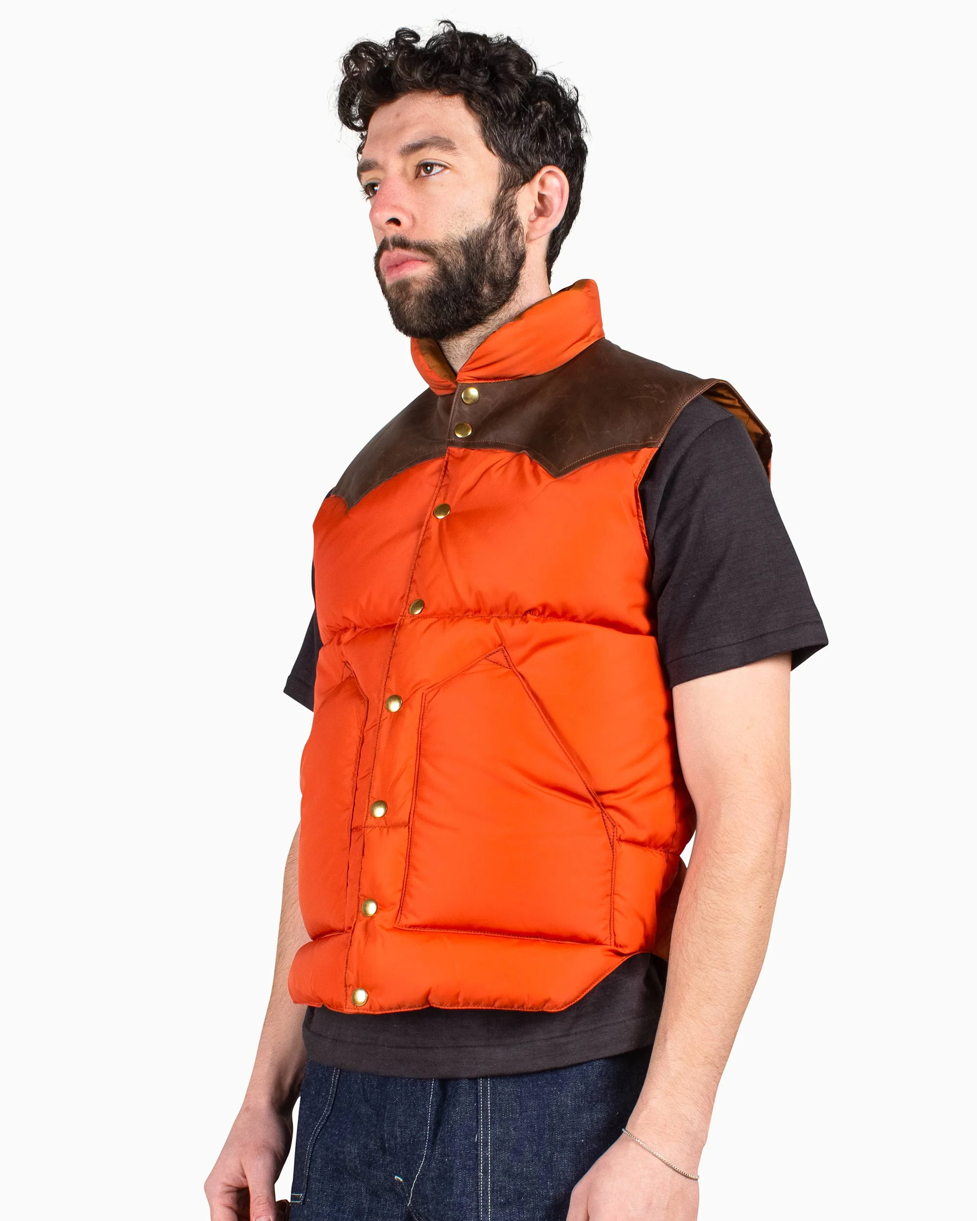 Warehouse x Rocky Mountain Featherbed Nylon Down Vest Brick - Image 4